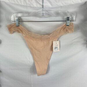 4/$25 NWT Make + Model beige almond thong XXL